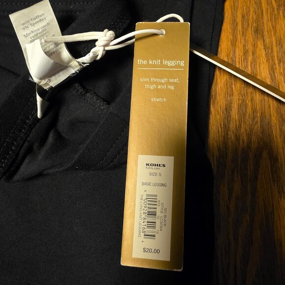 The Knit Leggings - Kohls Basic Black Leggings - Picture 2 of 5